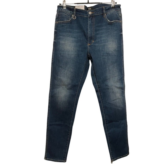 NWT Neuw Mid Rise Skinny Berlin Blue Jean Women’s Size‎ 14R 32 Nordstrom Faded - Picture 1 of 8